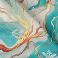 Green Abstract Sudanese Cotton Voile Thobe