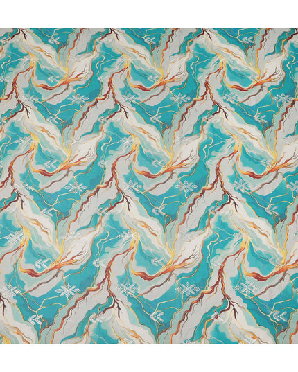 Green Abstract Sudanese Cotton Voile Thobe