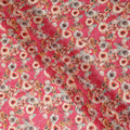 Coral Pink Printed Cotton Voile Fabric 110cm