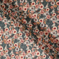 Slate Green Printed Cotton Voile Fabric 110cm