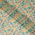 Mint Green Printed Cotton Voile Fabric 110cm
