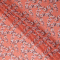 Coral Pink Floral Pure Cotton Voile 110cm