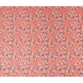 Coral Pink Floral Pure Cotton Voile 110cm