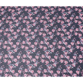 Charcoal Grey Printed Cotton Voile Fabric 110cm