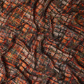 Terracotta Orange Viscose Crepe Printed Fabric 110cm