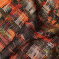 Terracotta Orange Viscose Crepe Printed Fabric 110cm