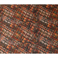 Terracotta Orange Viscose Crepe Printed Fabric 110cm