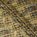 Olive Brown Viscose Crepe Printed Fabric 110cm
