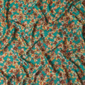 Jade Green Viscose Crepe Printed Fabric 110cm