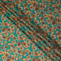 Jade Green Viscose Crepe Printed Fabric 110cm