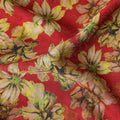 Cherry Red Viscose Crepe Printed Fabric 110cm