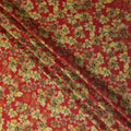 Cherry Red Viscose Crepe Printed Fabric 110cm