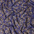 Indigo Purple Viscose Crepe Printed Fabric 110cm
