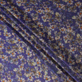 Indigo Purple Viscose Crepe Printed Fabric 110cm