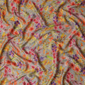 Dove Grey Viscose Crepe Printed Fabric 110cm