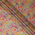 Dove Grey Viscose Crepe Printed Fabric 110cm