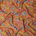 Camel Brown Viscose Crepe Printed Fabric 110cm