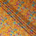 Marigold Yellow Viscose Crepe Printed Fabric 110cm