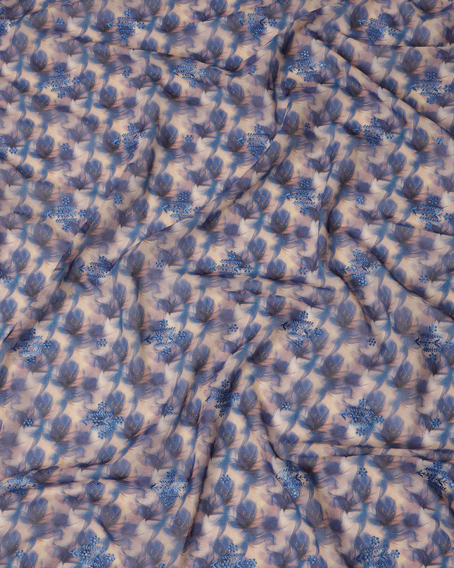 Purple Leaf Sudanese Cotton Voile Thobe