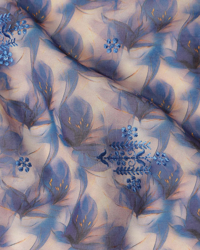 Purple Leaf Sudanese Cotton Voile Thobe