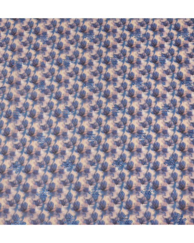 Purple Leaf Sudanese Cotton Voile Thobe