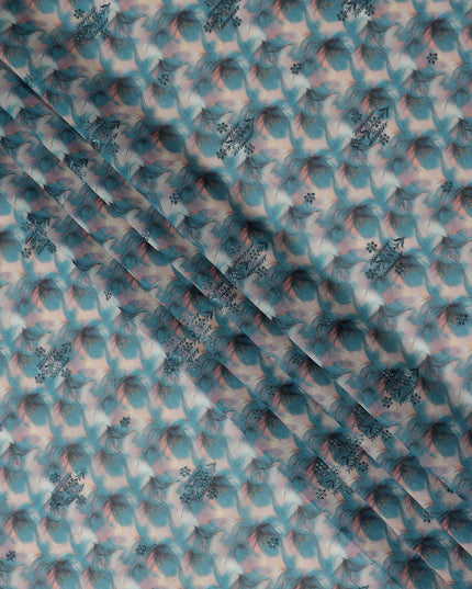 Blue Leaf Sudanese Cotton Voile Thobe