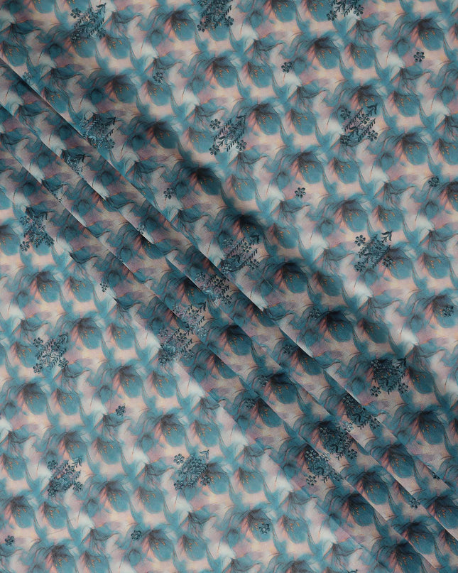 Blue Leaf Sudanese Cotton Voile Thobe
