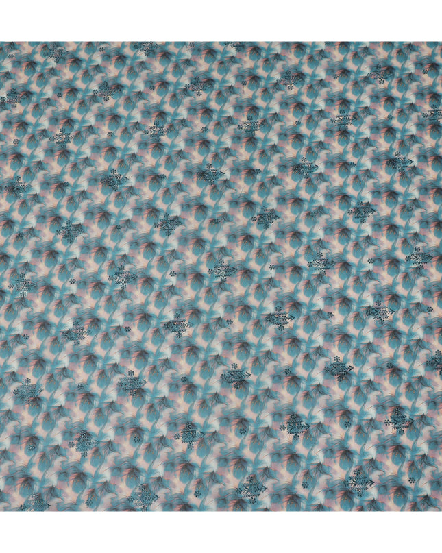 Blue Leaf Sudanese Cotton Voile Thobe