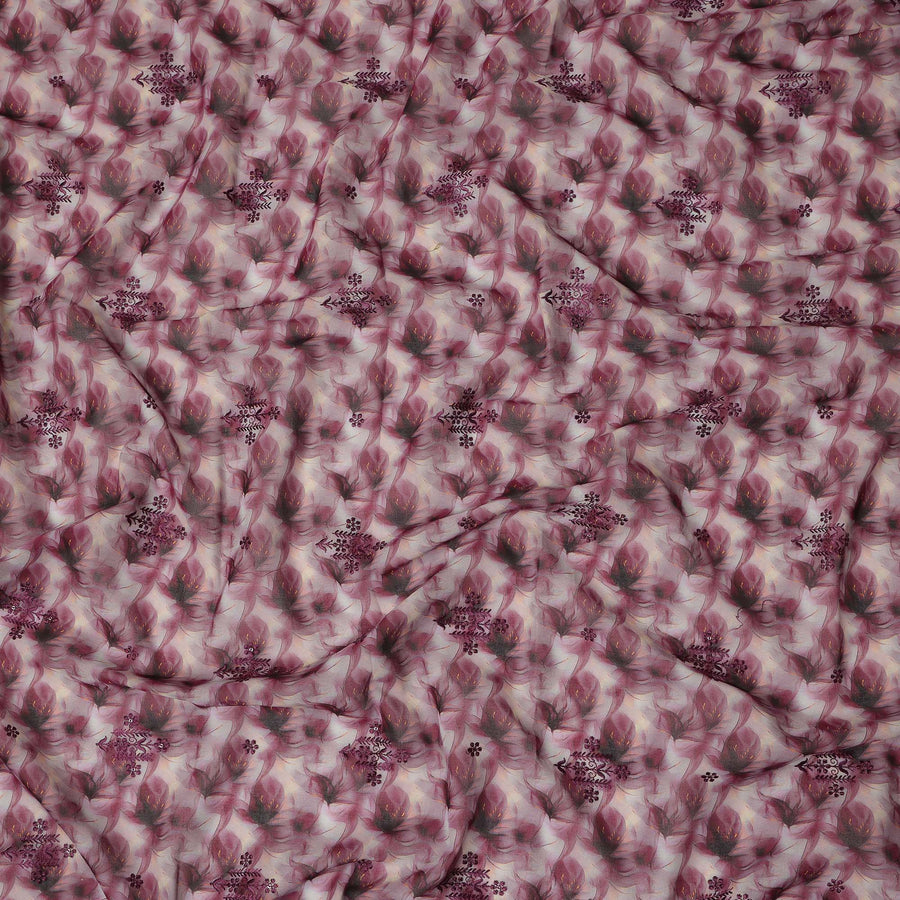 Pink Leaf Sudanese Cotton Voile Thobe