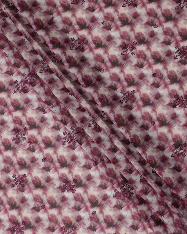 Pink Leaf Sudanese Cotton Voile Thobe