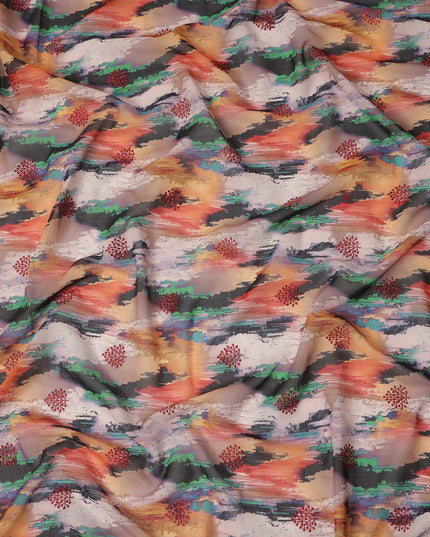 Multicolor Abstract Sudanese Cotton Voile Thobe