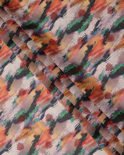 Multicolor Abstract Sudanese Cotton Voile Thobe