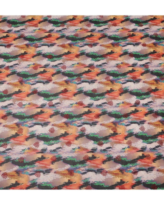Multicolor Abstract Sudanese Cotton Voile Thobe