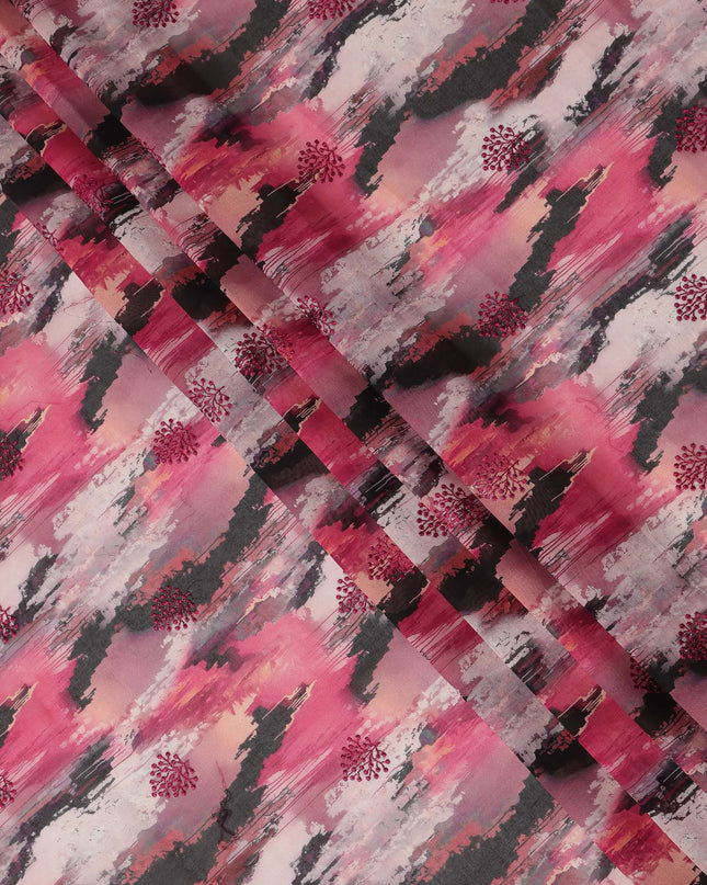 Pink Abstract Sudanese Cotton Voile Thobe