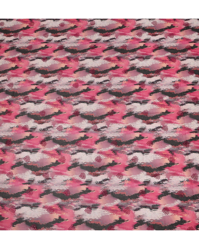 Pink Abstract Sudanese Cotton Voile Thobe