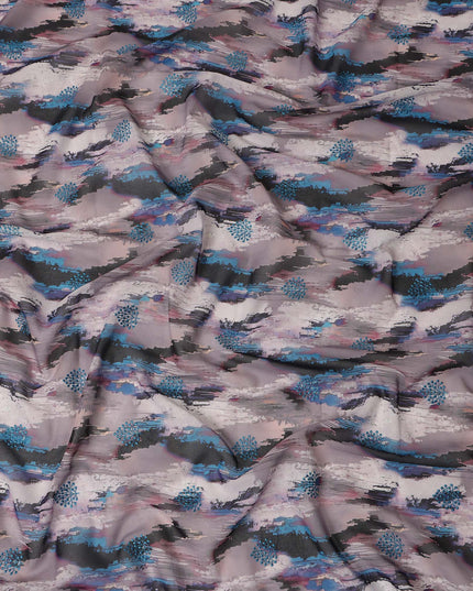 Grey Abstract Sudanese Cotton Voile Thobe