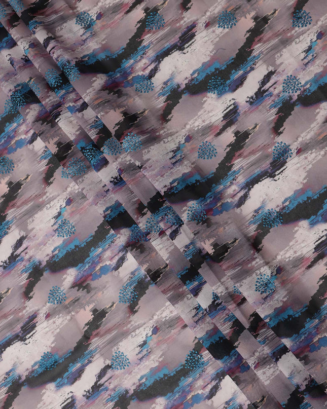 Grey Abstract Sudanese Cotton Voile Thobe