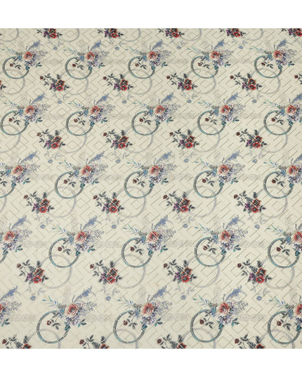 Beige Bouquet Sudanese Cotton Voile Thobe