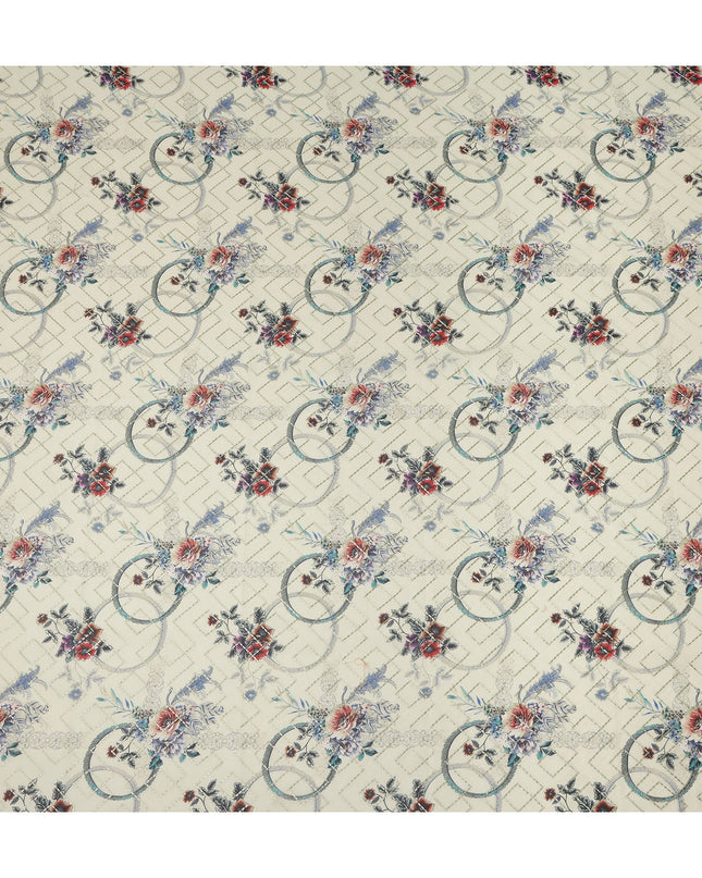 Beige Bouquet Sudanese Cotton Voile Thobe
