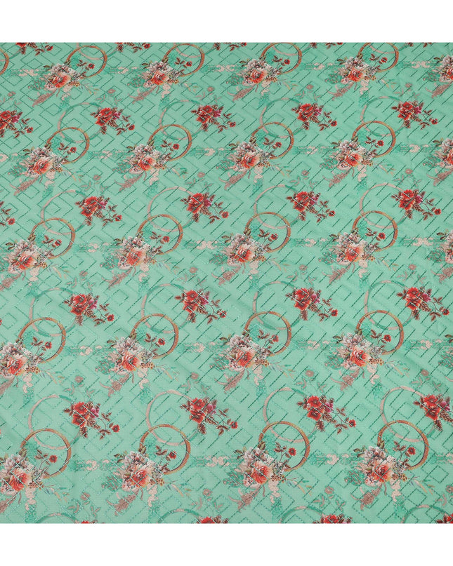 Green Bouquet Sudanese Cotton Voile Thobe