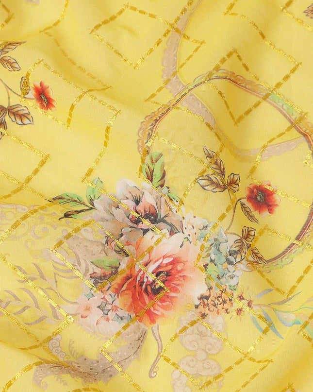 Yellow Bouquet Sudanese Cotton Voile Thobe