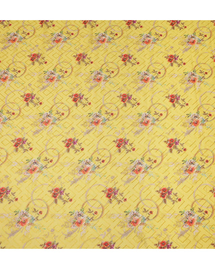 Yellow Bouquet Sudanese Cotton Voile Thobe