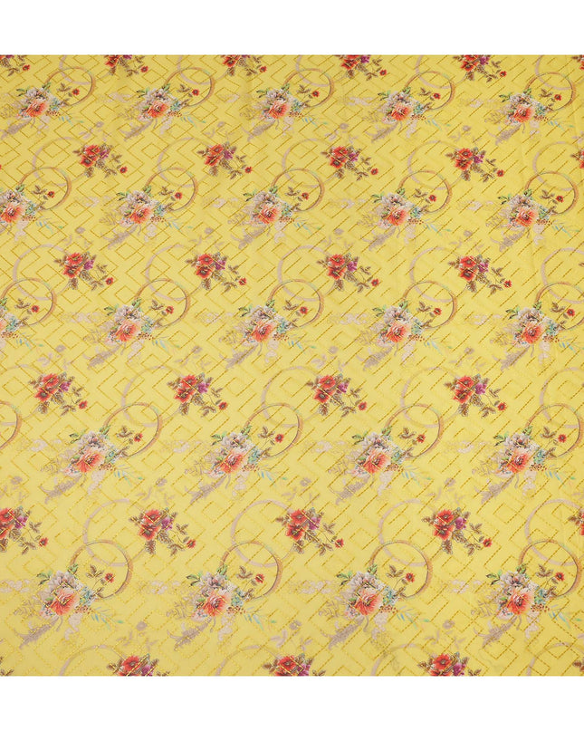 Yellow Bouquet Sudanese Cotton Voile Thobe