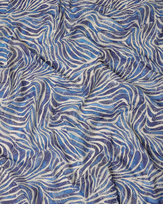 Blue Animal Skin Sudanese Cotton Voile Thobe