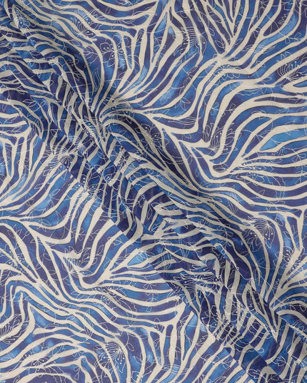 Blue Animal Skin Sudanese Cotton Voile Thobe