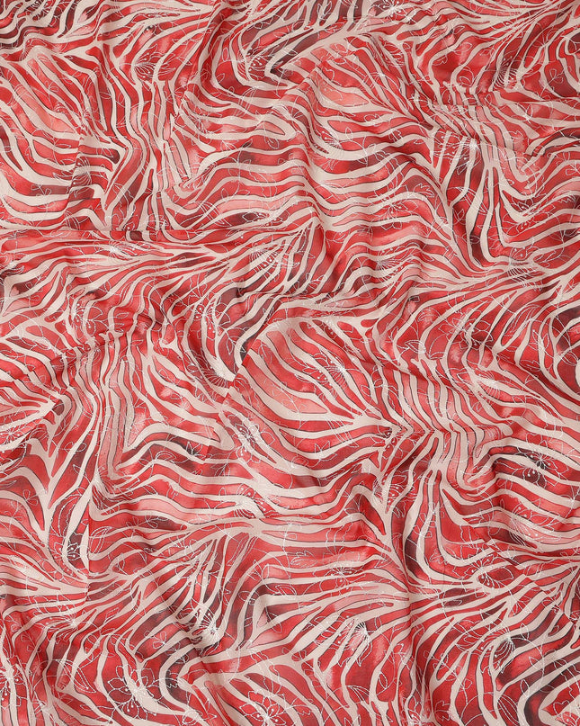 Red Animal Skin Sudanese Cotton Voile Thobe