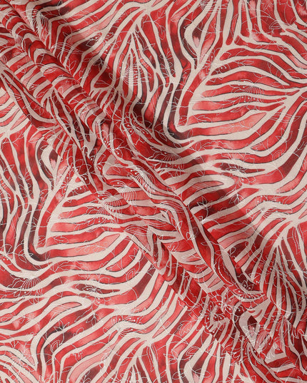 Red Animal Skin Sudanese Cotton Voile Thobe