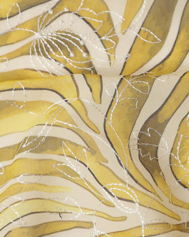 Yellow Animal Skin Sudanese Cotton Voile Thobe