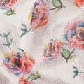 White Floral Sudanese Cotton Voile Thobe