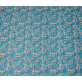 Blue Floral Sudanese Cotton Voile Thobe